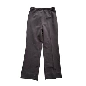 Act III Vintage Black Dacron Polyester Wide Leg Trousers Textured Knit Pants